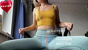 orgasm and squirt in leggings without taking them off