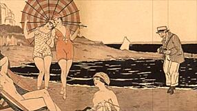 vintage erotic cartoon illustration from antique collection