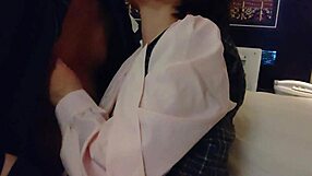 Horny OL assistant rides me hard midday, moaning loud as I thrust deep. Cosplay creampie action!