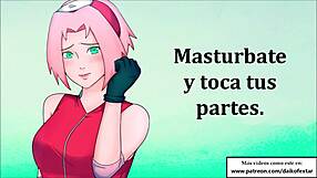 Sakura's extreme threesome with anal and costumes