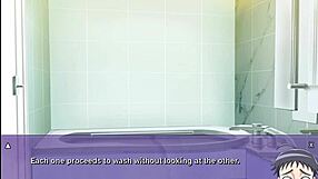 my neighbor getting a handjob from my sexy wife in this hentai game