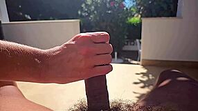 Feeling The Intense Pleasure Of A Slow Motion Hand Job In The Garden