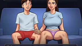 Shaved Pussy Rides Monster Cock In Cowgirl Position During Summertime Saga Adventure