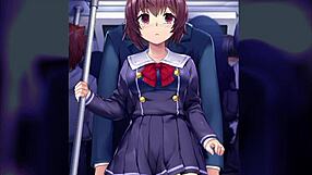 how does the stalker pass the train in this kinky 3d hentai?