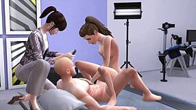 Behind the scenes of a rough porno casting in sims 4 3d