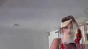 Gay man gets dominated by a girl wearing a black strap on