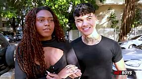 Damn! Bisexual Brazilian Bangs Hard with Gay Buddy in Lingerie