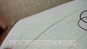 Stretching Her Out So You Can See Better On Webcam Chat