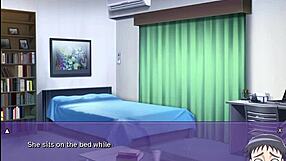 my neighbor getting a handjob from my sexy wife in this hentai game