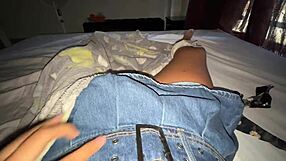 Tired Colombian Masturbates Wet Pussy Alone