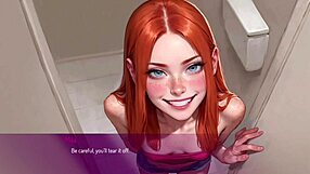 horny wife fucked by stranger in public toilet, cheating husband