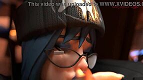 Hope bent over desk in class?