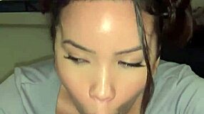 fucking the japanese blogger's hair and cumming on ass