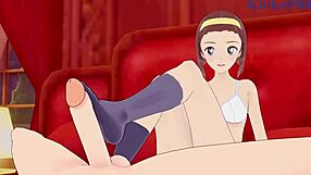 Ran Mouri and Sonoko Suzuki intense creampie sex in Detective Conan hentai.