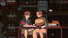 Garota Nerdy Dá Punheta Pública na Biblioteca Durante Jogo Hentai Tabu!