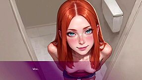 horny wife fucked by stranger in public toilet, cheating husband