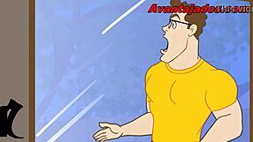 sexo gay desenho with brazilian passive negão in wild cartoon fun, ya know