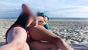 Public beach MILF gets her ass fucked by a big cock