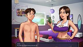 Shaved Pussy Rides Monster Cock In Cowgirl Position During Summertime Saga Adventure