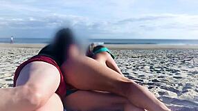 Milf Gets Anal Assfucking and Creampie on Beach