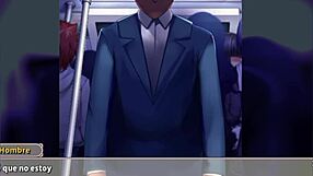 how does the stalker pass the train in this kinky 3d hentai?