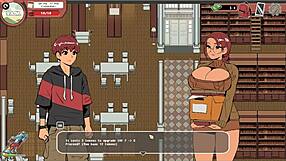 Nerdy Girl Gives Public Handjob In Library During Taboo Hentai Game!