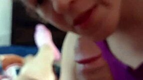 Amateur Learns To Suck Cock With Eager Blowjob Skills