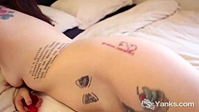 Yanks amateur honey Kitty Du Jour masturbates hard with a buzzing vibrator