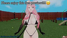 Catgirl learns obedience and pleasure from her master