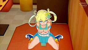 In the dressing room with emo moegi