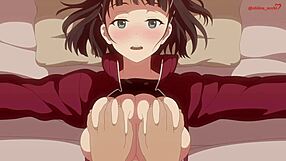 Suguha Enjoys Booba Fun with Shiina in This Ecchi Anime Scene