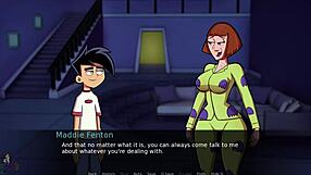Danny Phantom Amity Park díl 24 ukazuje Maddie divokou v kresleným cowgirl sexu