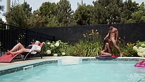 Leilani Li Seduces Lifeguard Kenzo Alvarez in Pool with Bikini