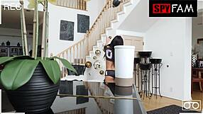 Does Autumn ride stepdaddy's cock during the game?