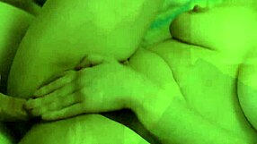 Very hot step mom cant resist touching his step sons prominent bulge through his pants