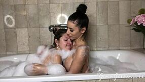 Nelly Kent And Gina Gerson Passionately Fucking In The Bathroom.