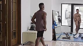 muscled adrian hart oils my body to smoothly insert his cock into me