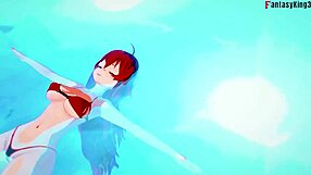 roxy migurdia and eris by the pool in mushoku tensei chapter 2 full movie on sheer fantasyking3