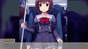 how does the stalker pass the train in this kinky 3d hentai?