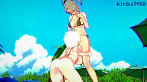 imu and miyabi's intense lesbian play turns into futanari creampie in senran kagura hentai