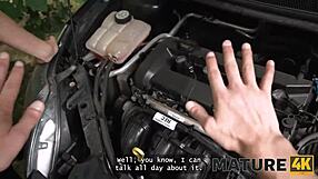 Mature Whore Texas Patti Fucks on Car Top While Husband Watches - Mature4k