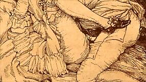 빈티지 에로 일러스트레이션 클래식 감성