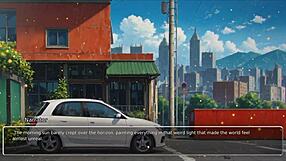 girlfriend exposes perfect ass in hentai game street