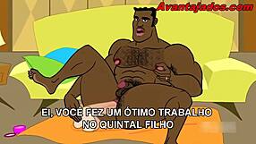sexo gay desenho with brazilian passive negão in wild cartoon fun, ya know