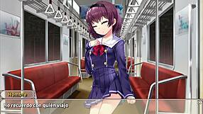 how does the stalker pass the train in this kinky 3d hentai?