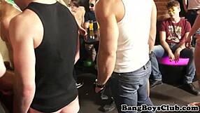 Tattooed Euro Stripper Sucks Dick At Party!