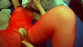 sexy girl enjoys boys masturbating her with favorite carrot