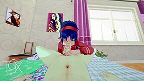 Hey, check out anime hentai game with Mita doing sex in wild positions and hot blowjobs