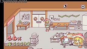 3D hentai game featuring kinky waitress with monster cock