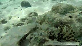 Veronikavonk flashes big tits on beach.